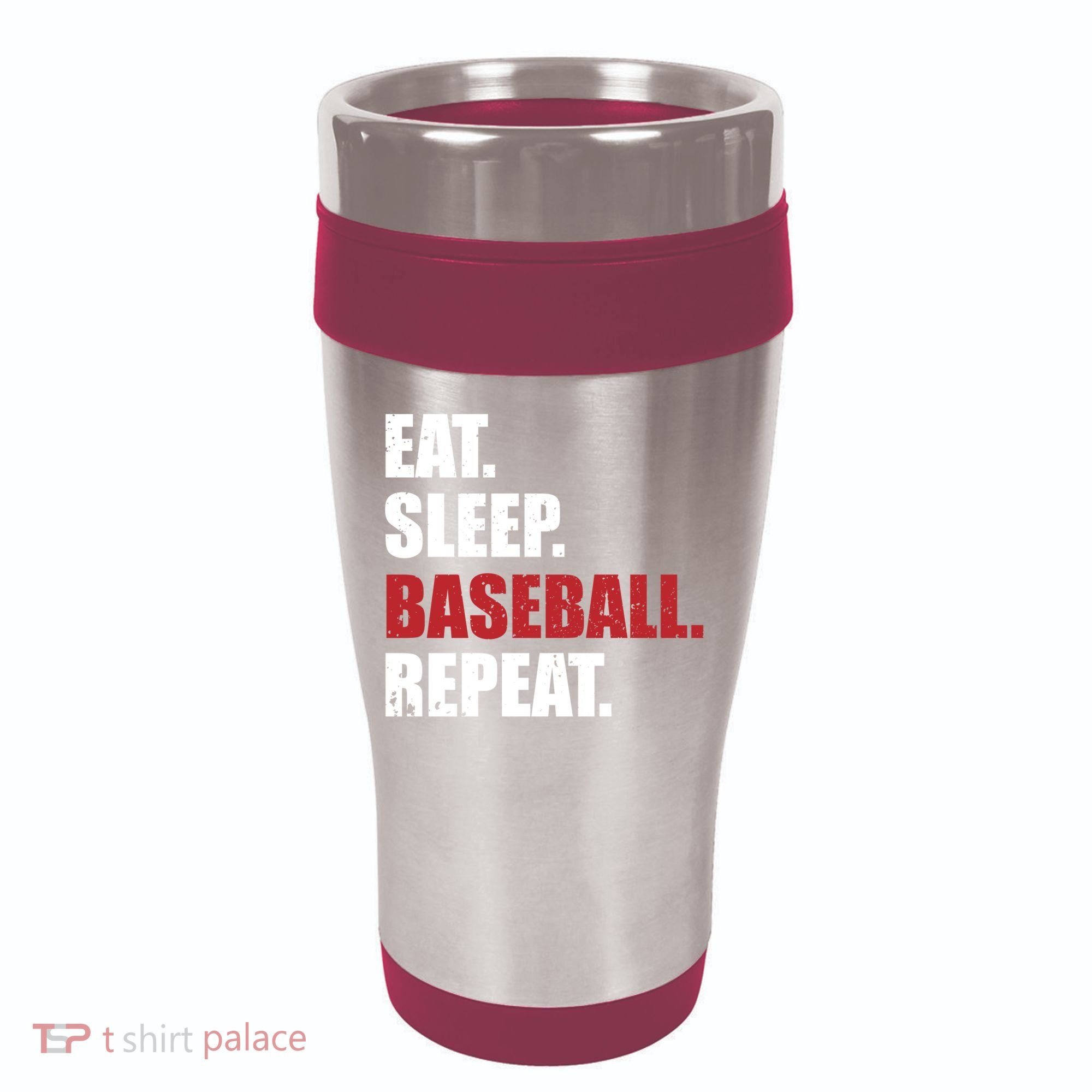 Eat Sleep Baseball Repeat Gift 16oz Travel Tumbler