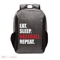 Eat Sleep Baseball Repeat Gift Vector Backpack thumb 0