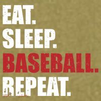 Eat Sleep Baseball Repeat Gift Garment-Dyed Women's Muscle Tee thumb 6