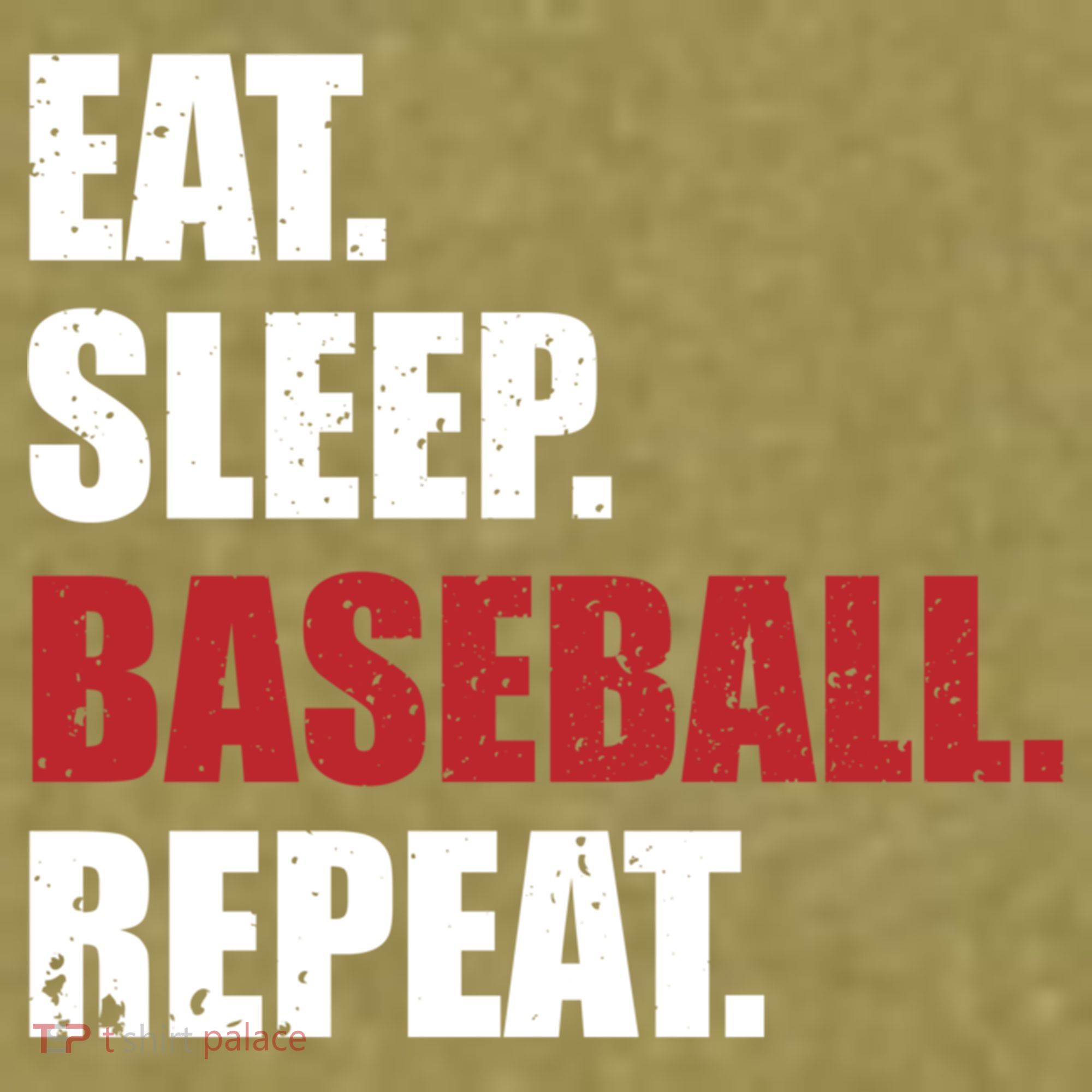 Eat Sleep Baseball Repeat Gift Garment-Dyed Women's Muscle Tee