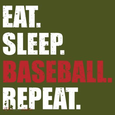 Eat Sleep Baseball Repeat Gift The Baniff Cuffed Pom Beanie