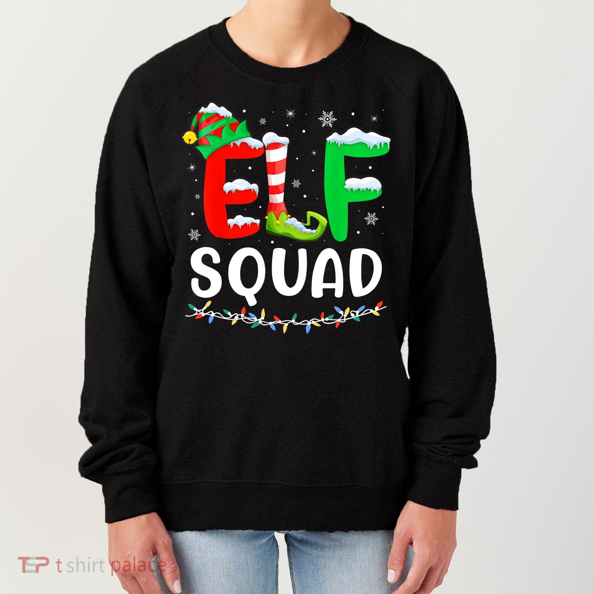 Elf Squad Christmas Festive Holiday Women's Sweatshirt
