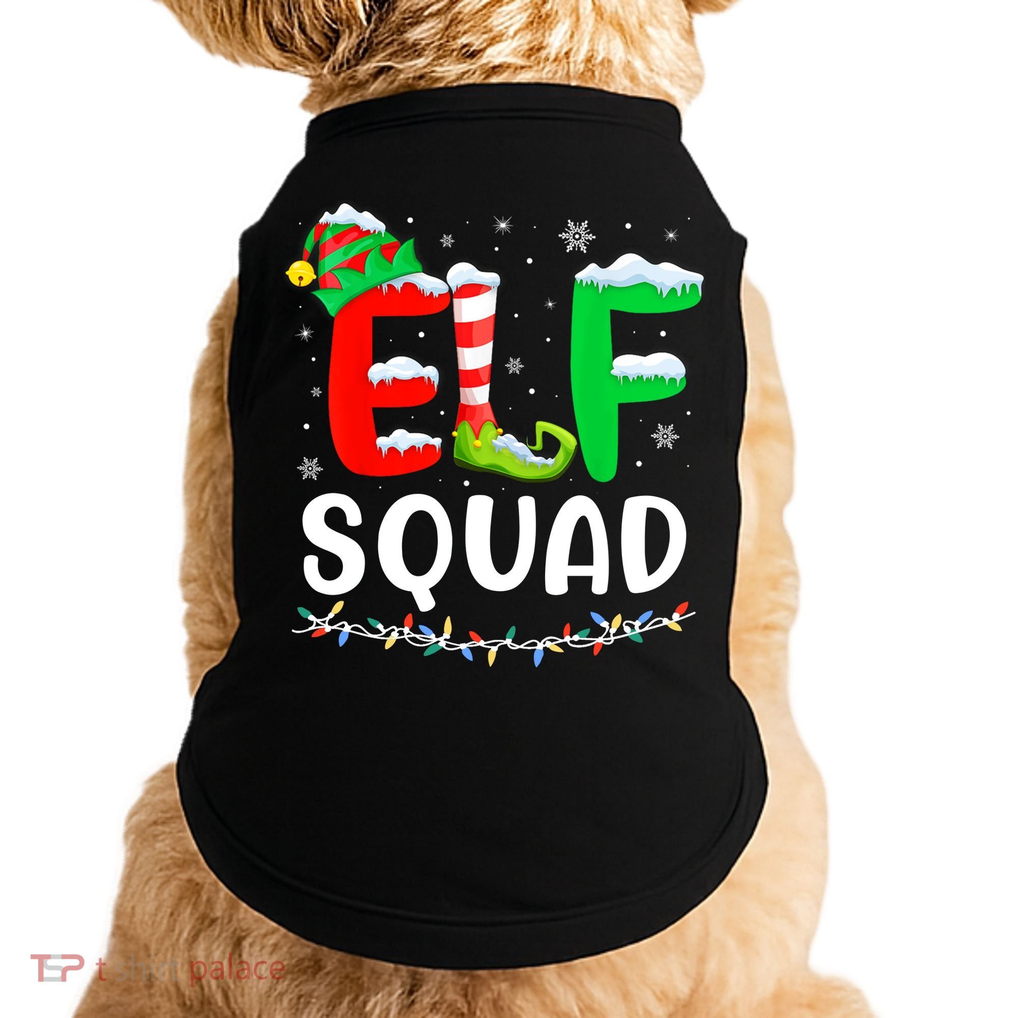 Elf Squad Christmas Festive Holiday Doggie Tank