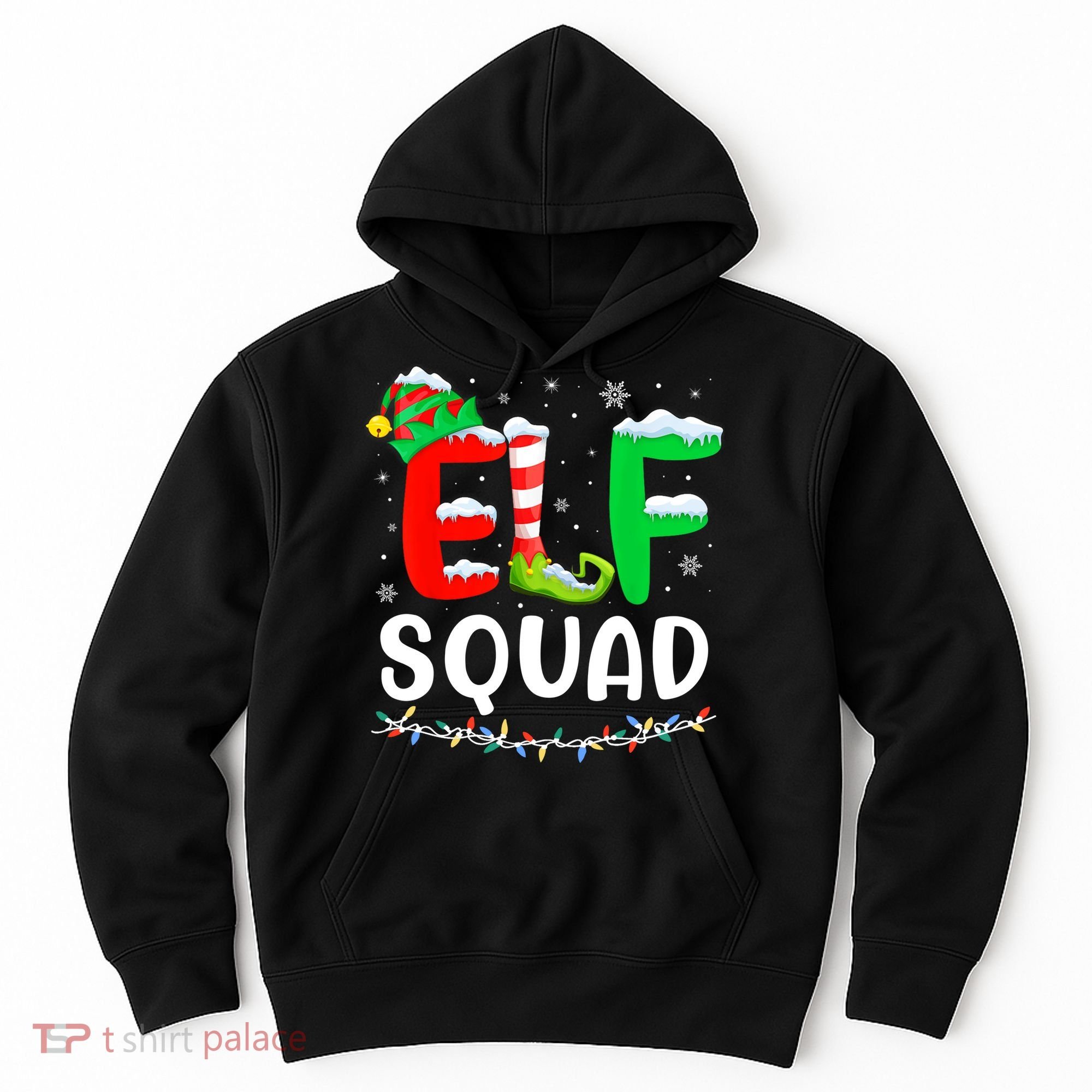 Elf Squad Christmas Festive Holiday Hoodie