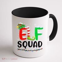Elf Squad Christmas Festive Holiday Coffee Mug thumb 1