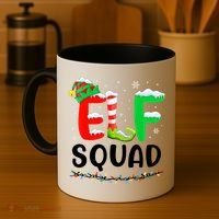 Elf Squad Christmas Festive Holiday Coffee Mug thumb 4