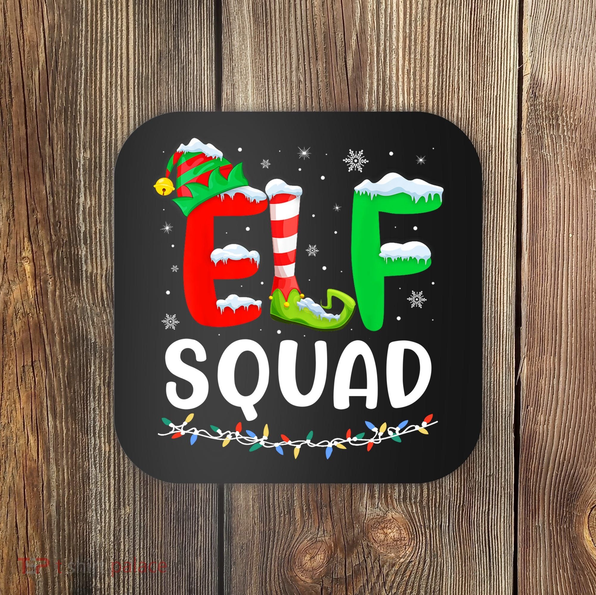 Elf Squad Christmas Festive Holiday Coaster
