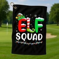 Elf Squad Christmas Festive Holiday Golf Towel thumb 1