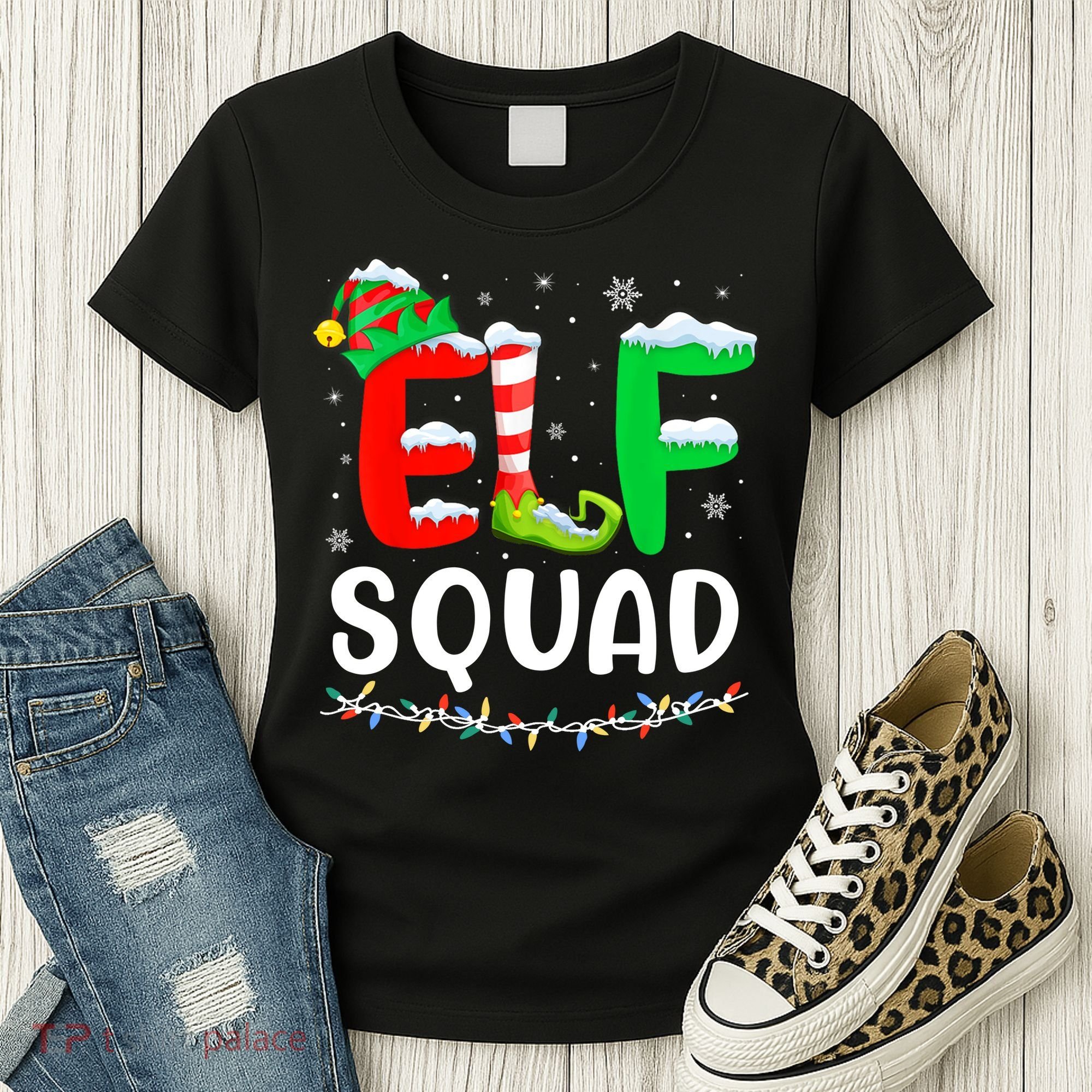 Elf Squad Christmas Festive Holiday Women's T-Shirt