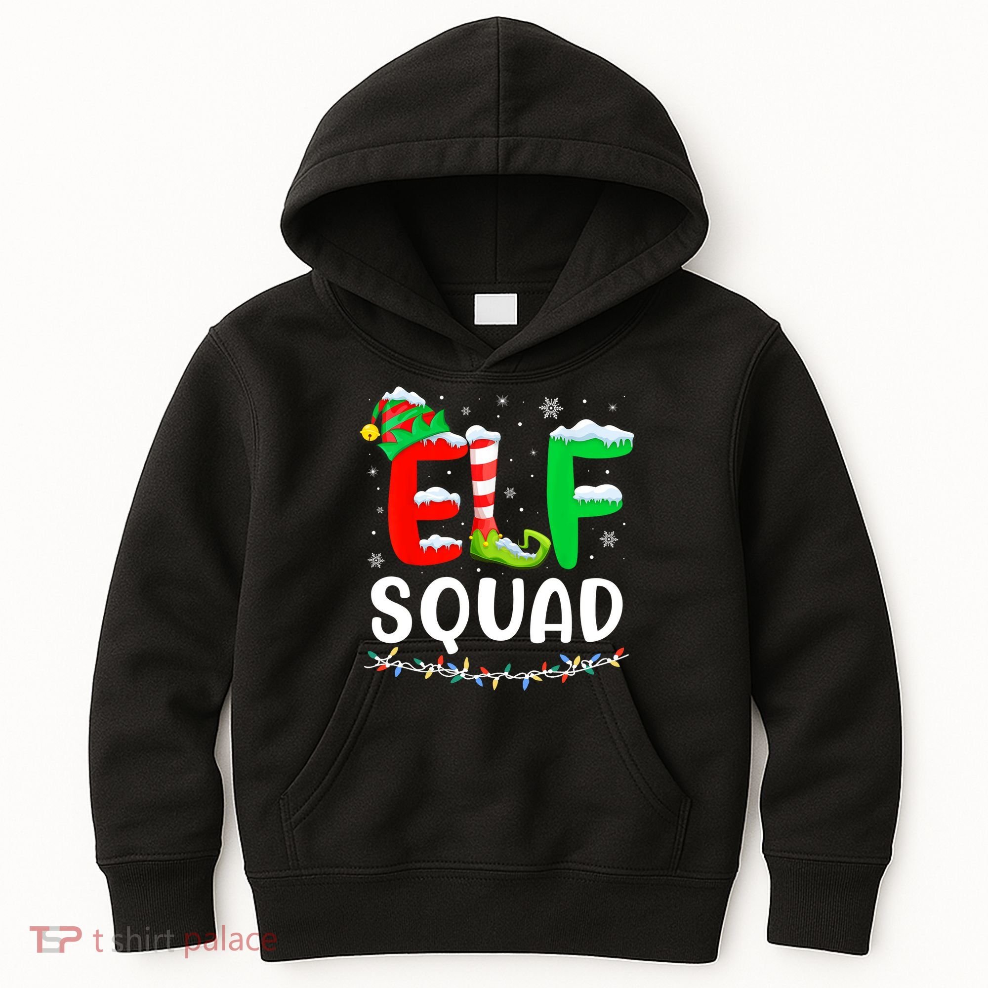 Elf Squad Christmas Festive Holiday Kids Hoodie