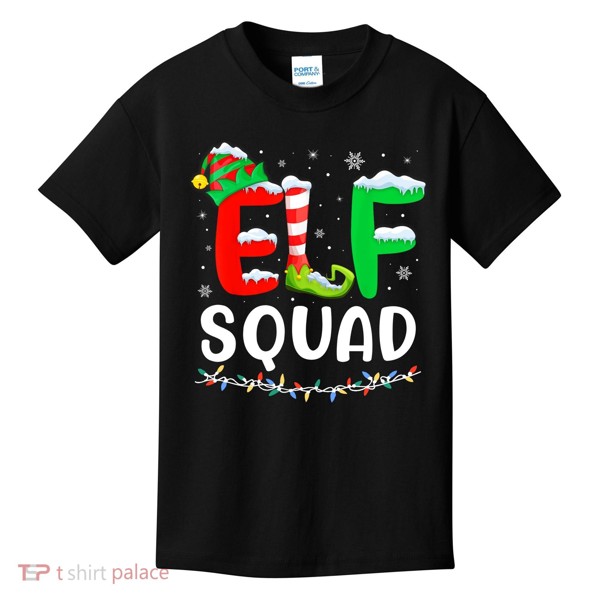 Elf Squad Christmas Festive Holiday Kids T-Shirt