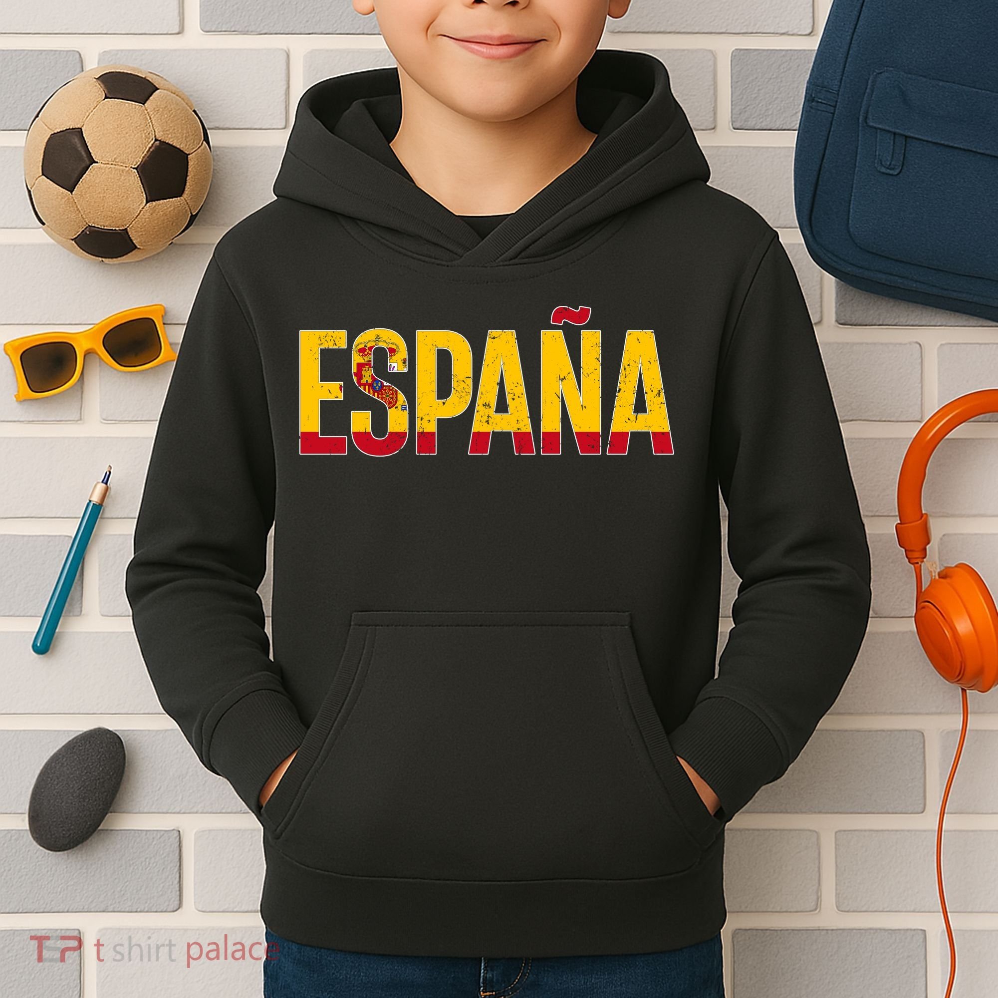 España Spanish Culture Spain Soccer Kids Hoodie
