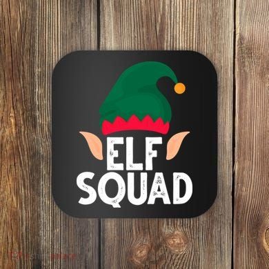 Elf Squad Christmas Holiday Cute Coaster