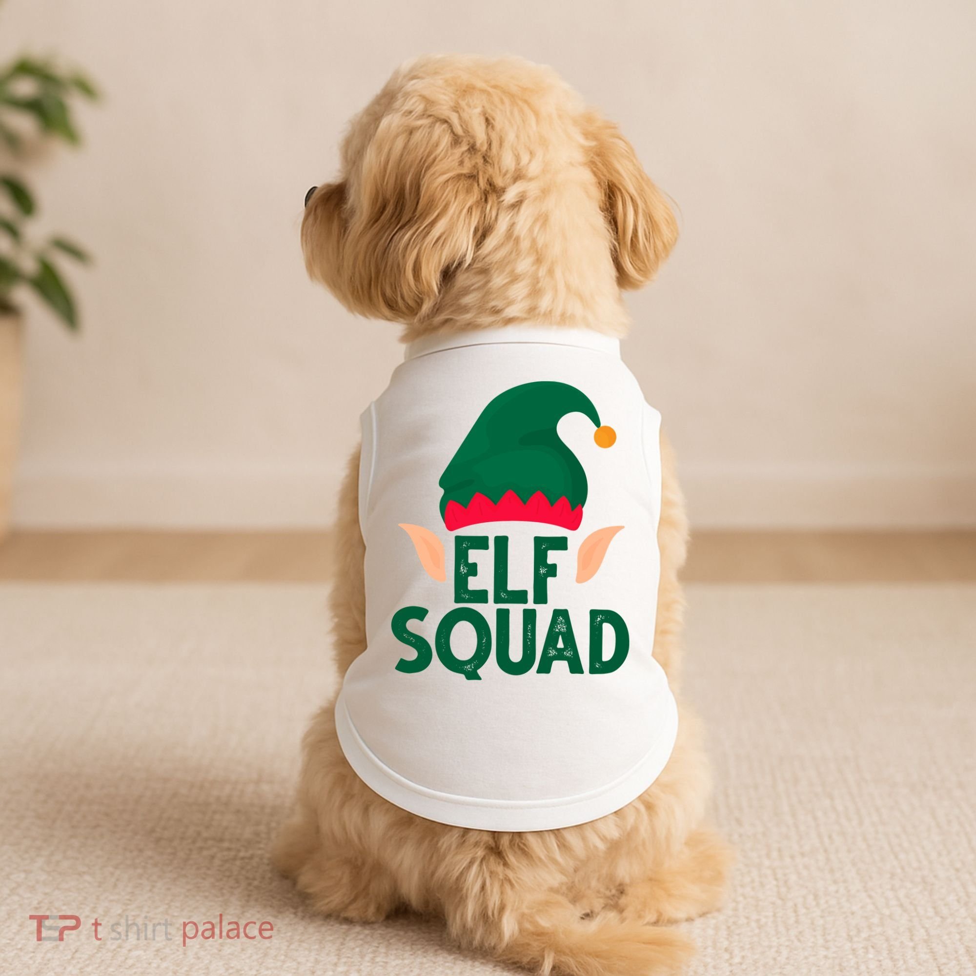 Elf Squad Christmas Holiday Cute Doggie Tank
