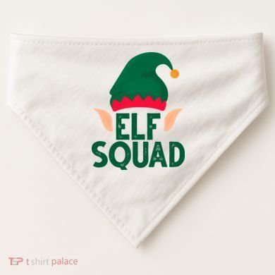 Elf Squad Christmas Holiday Cute USA-Made Doggie Bandana