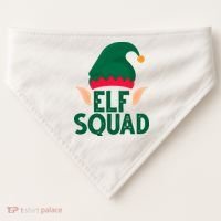 Elf Squad Christmas Holiday Cute USA-Made Doggie Bandana thumb 0