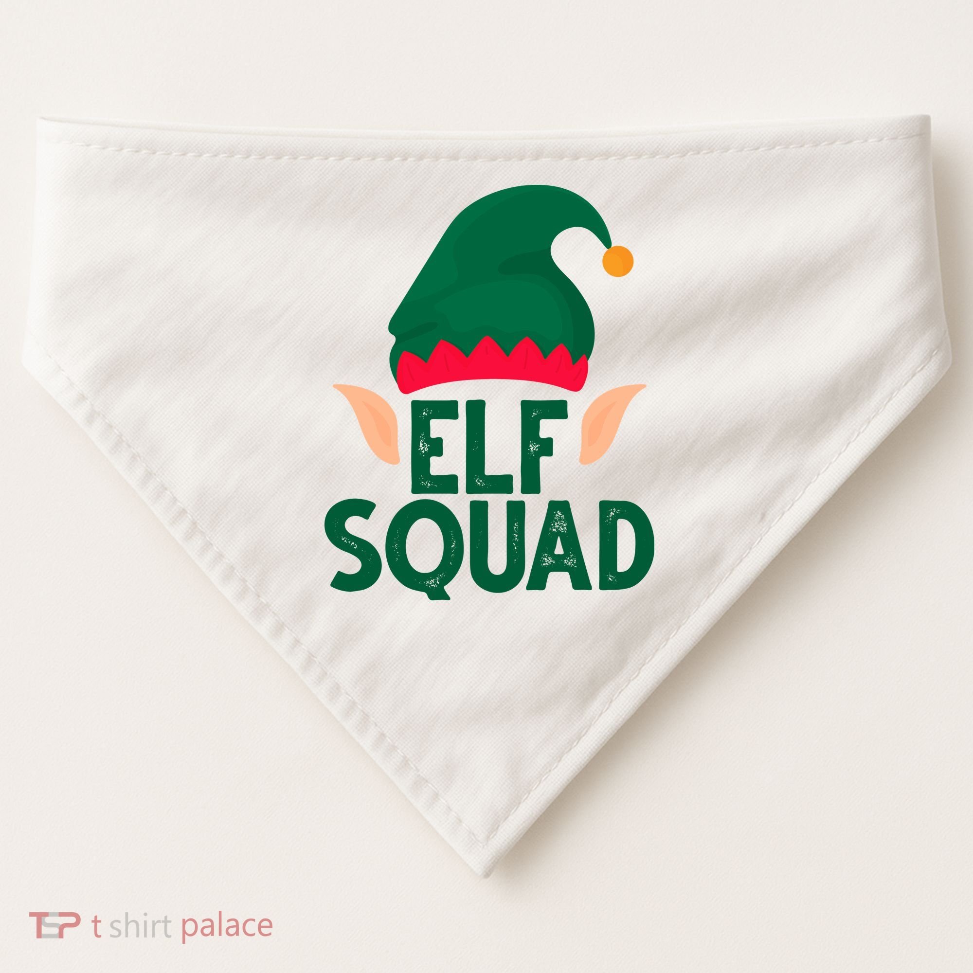 Elf Squad Christmas Holiday Cute USA-Made Doggie Bandana