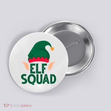 Elf Squad Christmas Holiday Cute Button