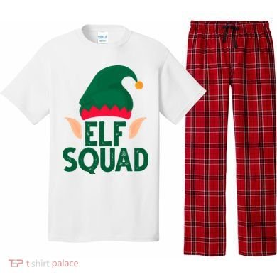 Elf Squad Christmas Holiday Cute Pajama Set