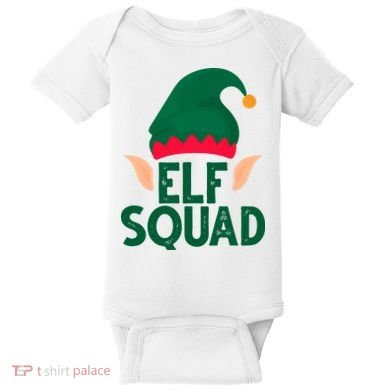 Elf Squad Christmas Holiday Cute Baby Bodysuit