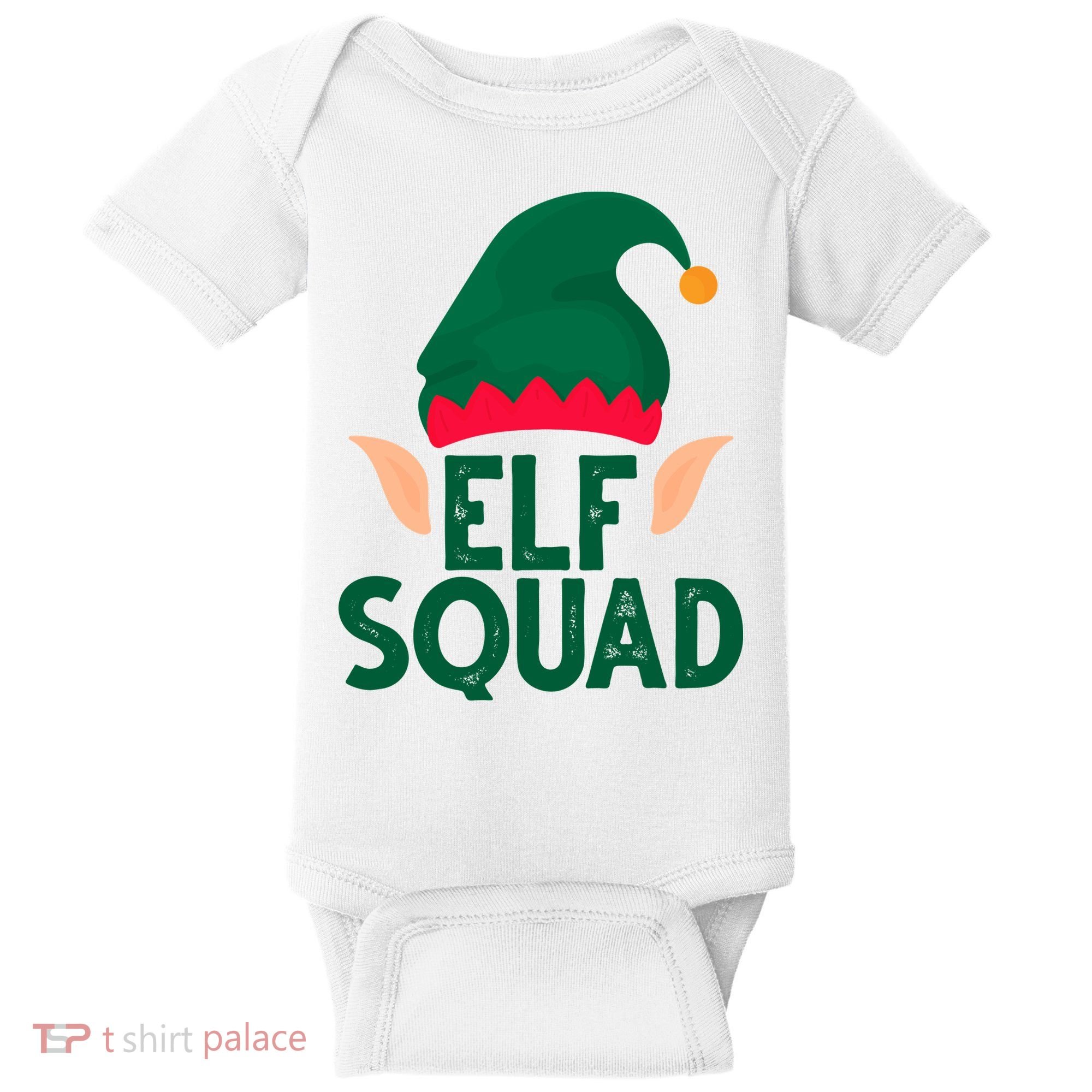 Elf Squad Christmas Holiday Cute Baby Bodysuit