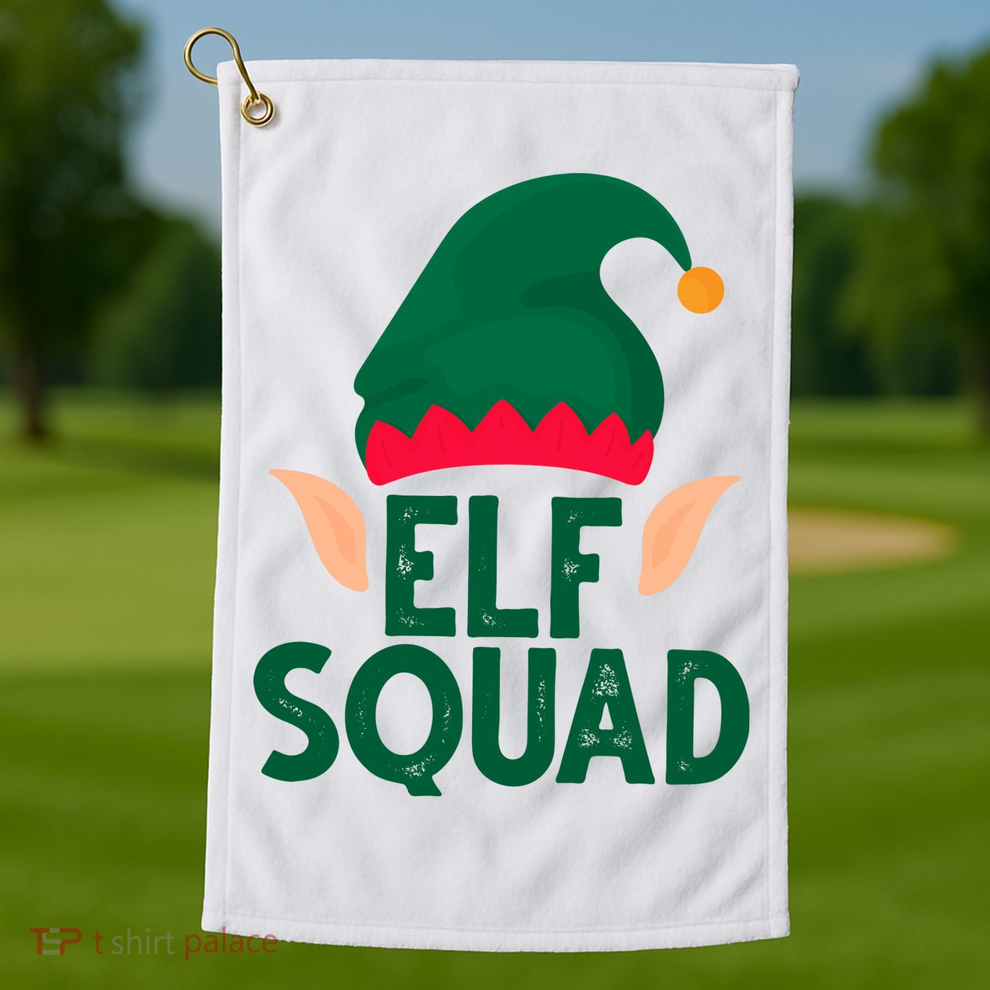 Elf Squad Christmas Holiday Cute Golf Towel