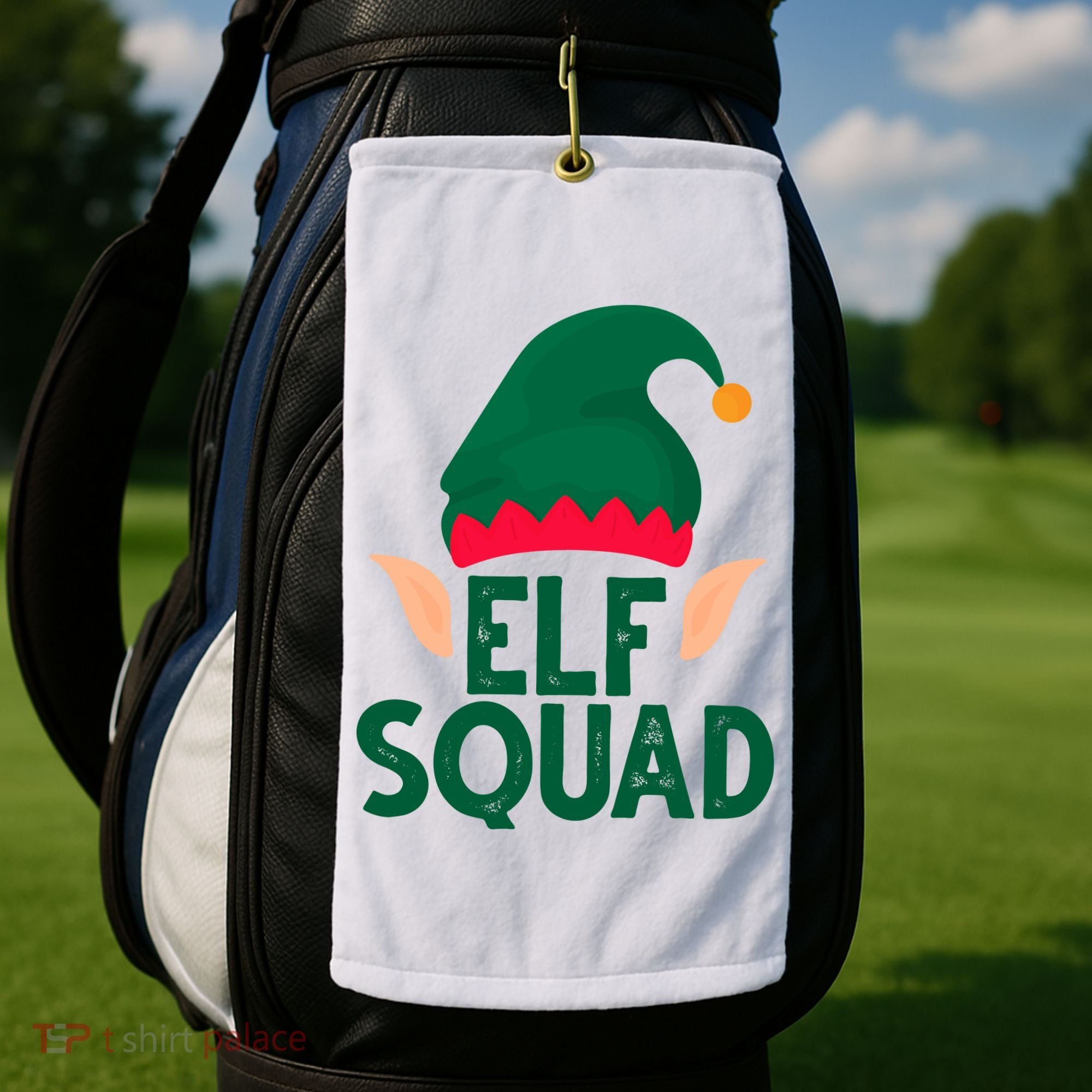 Elf Squad Christmas Holiday Cute Golf Towel