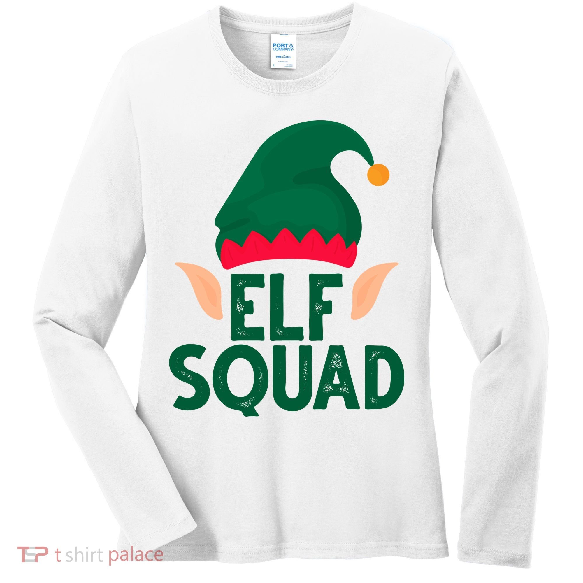 Elf Squad Christmas Holiday Cute Women's Long Sleeve Shirt