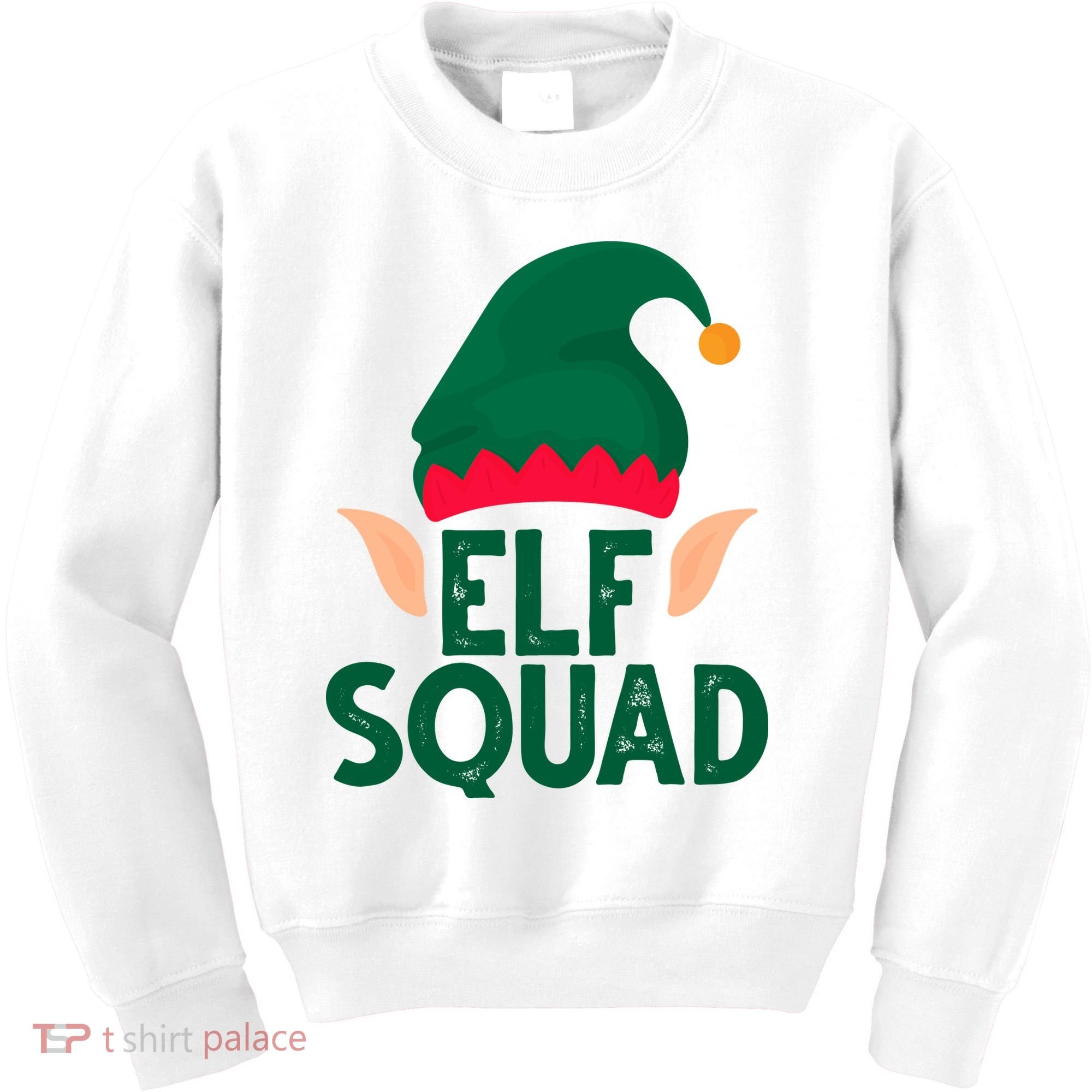 Elf Squad Christmas Holiday Cute Kids Sweatshirt