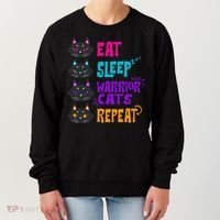 Eat Sleep Cat Warrior Repeat Cat Warrior Love Cats Women's Sweatshirt thumb 0
