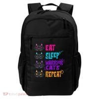 Eat Sleep Cat Warrior Repeat Cat Warrior Love Cats Backpack thumb 0