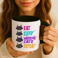 Eat Sleep Cat Warrior Repeat Cat Warrior Love Cats Coffee Mug thumb 3