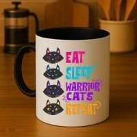 Eat Sleep Cat Warrior Repeat Cat Warrior Love Cats Coffee Mug thumb 4