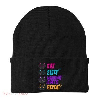 Eat Sleep Cat Warrior Repeat Cat Warrior Love Cats Beanie