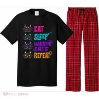 Eat Sleep Cat Warrior Repeat Cat Warrior Love Cats Pajama Set thumb 0