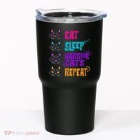 Eat Sleep Cat Warrior Repeat Cat Warrior Love Cats Tumbler thumb 0