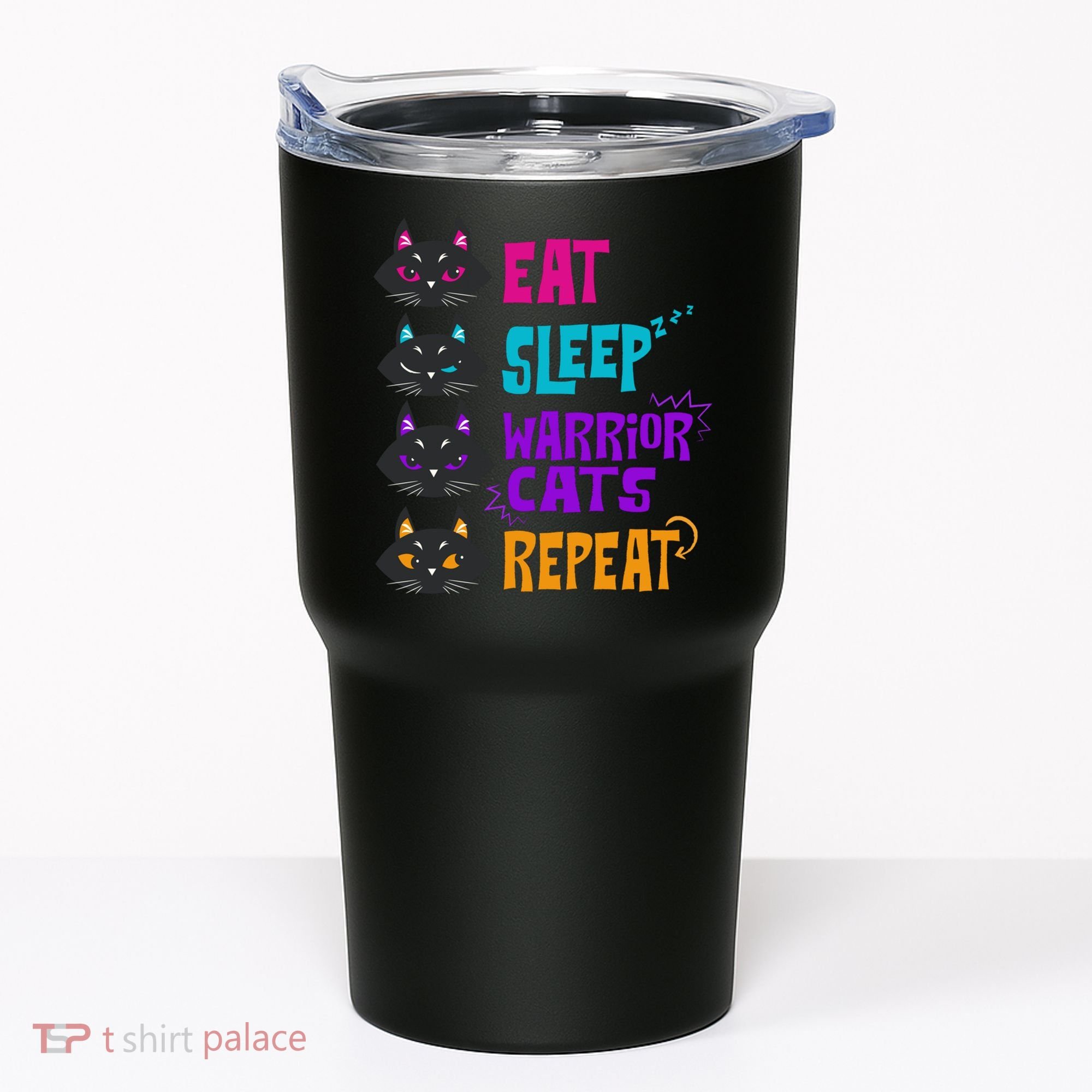 Eat Sleep Cat Warrior Repeat Cat Warrior Love Cats Tumbler