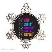 Eat Sleep Cat Warrior Repeat Cat Warrior Love Cats Ornament thumb 0