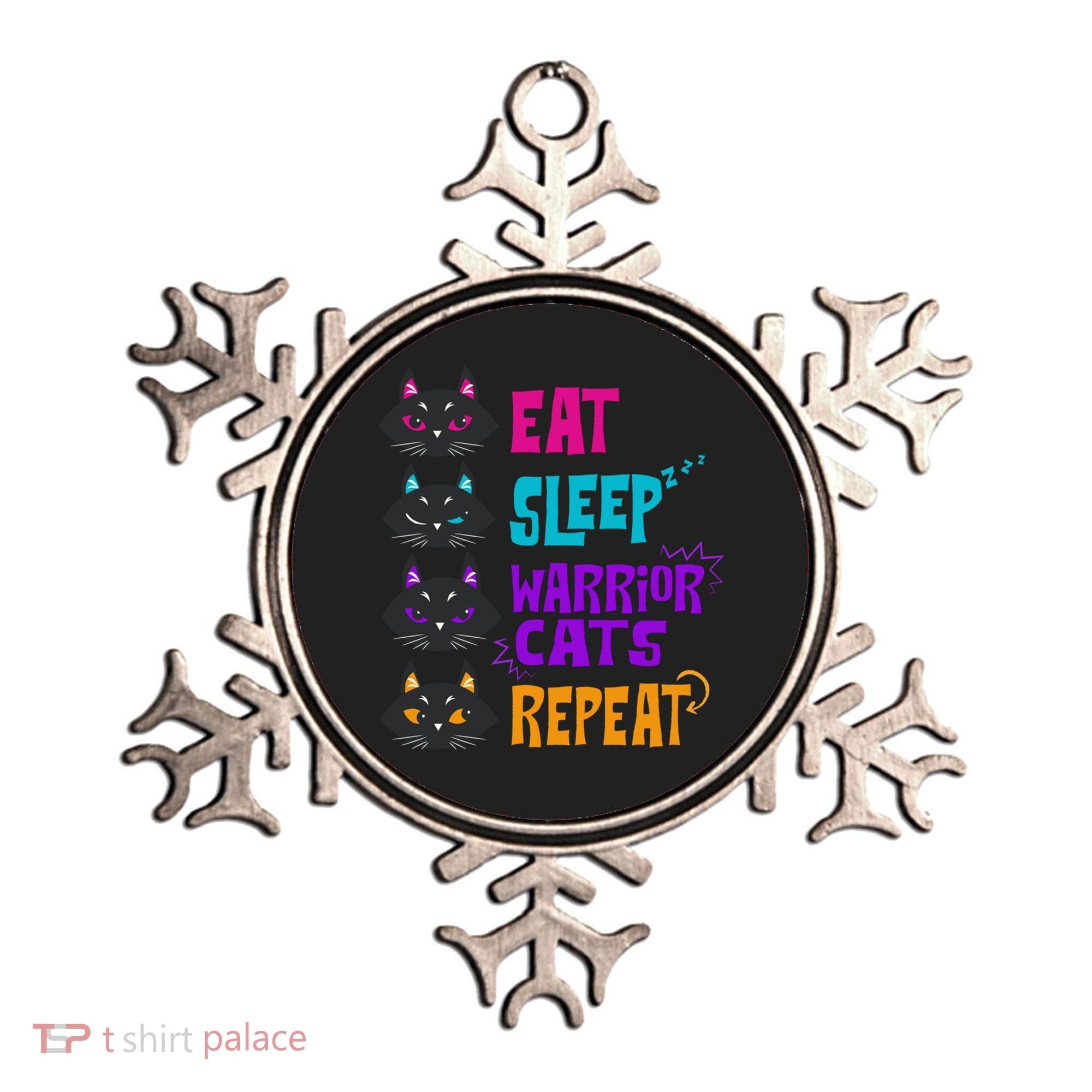 Eat Sleep Cat Warrior Repeat Cat Warrior Love Cats Ornament