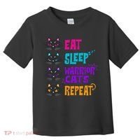 Eat Sleep Cat Warrior Repeat Cat Warrior Love Cats Toddler T-Shirt thumb 0