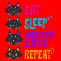 Eat Sleep Cat Warrior Repeat Cat Warrior Love Cats Santa Hat thumb 1