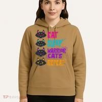 Eat Sleep Cat Warrior Repeat Cat Warrior Love Cats Hoodie thumb 5