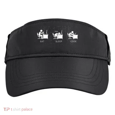 Eat Sleep Code Programmers Design Adult Drive Performance Visor