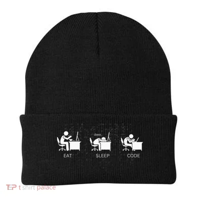 Eat Sleep Code Programmers Design Beanie