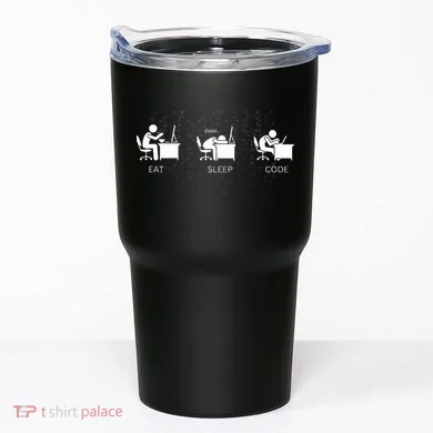 Eat Sleep Code Programmers Design Tumbler