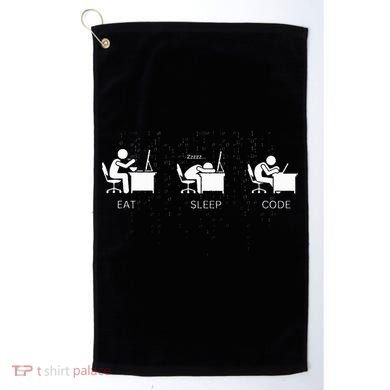 Eat Sleep Code Programmers Design Golf Towel