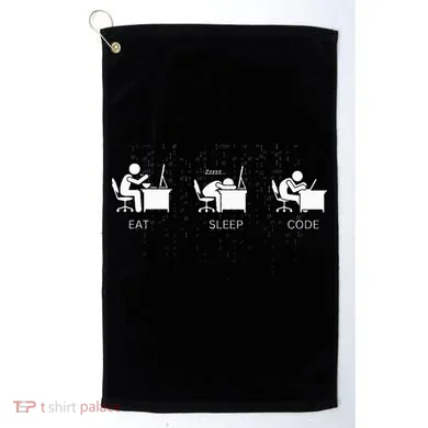 Eat Sleep Code Programmers Design Golf Towel