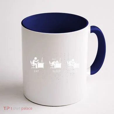 Eat Sleep Code Programmers Design Coffee Mug back