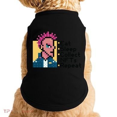 Eat Sleep Collect Nfts Repeat Pixel Doggie Tank