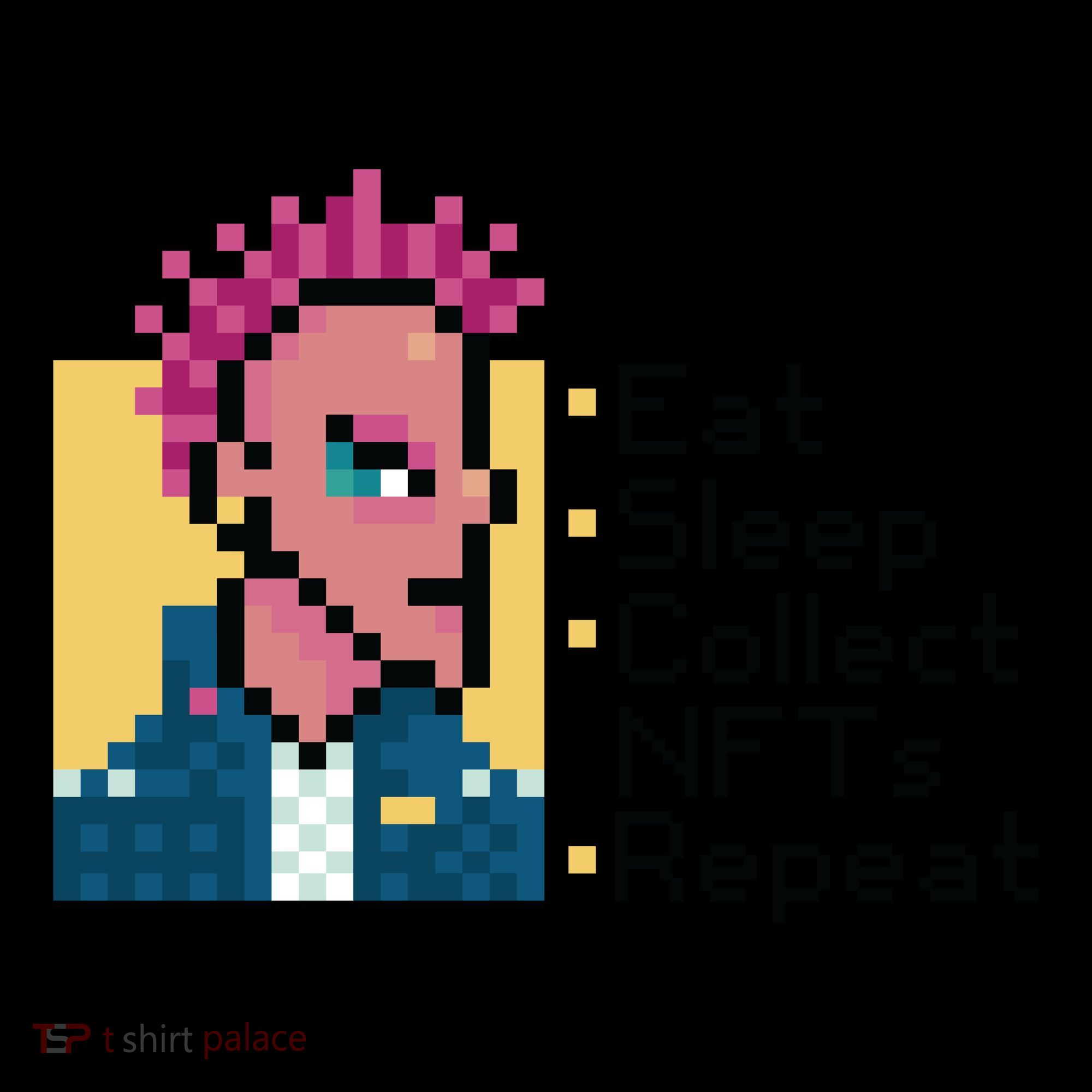 Eat Sleep Collect Nfts Repeat Pixel Doggie Tank